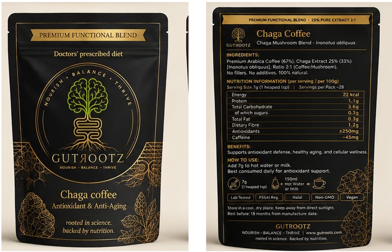 Chaga Mushroom Coffee pack
