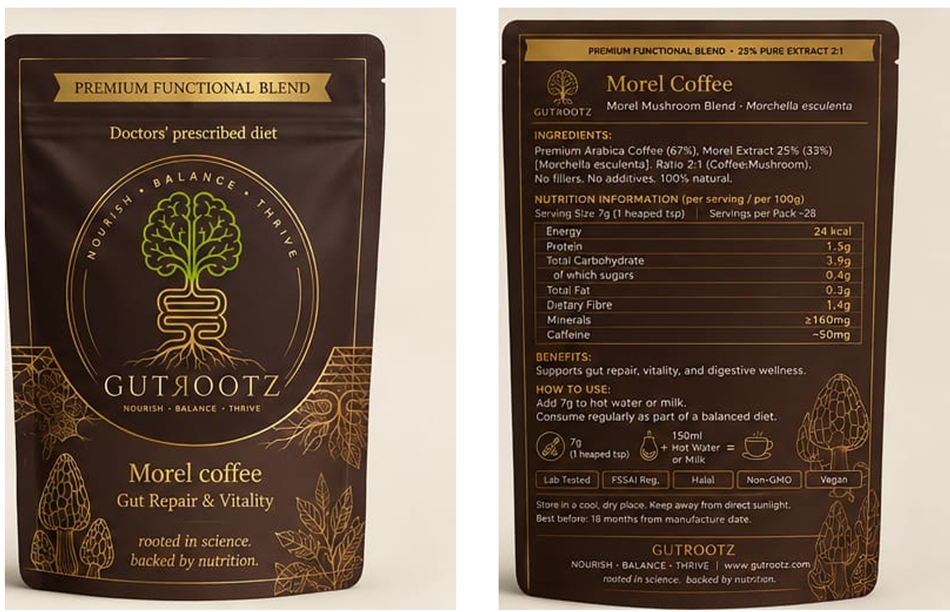 Morel Mushroom Coffee pack