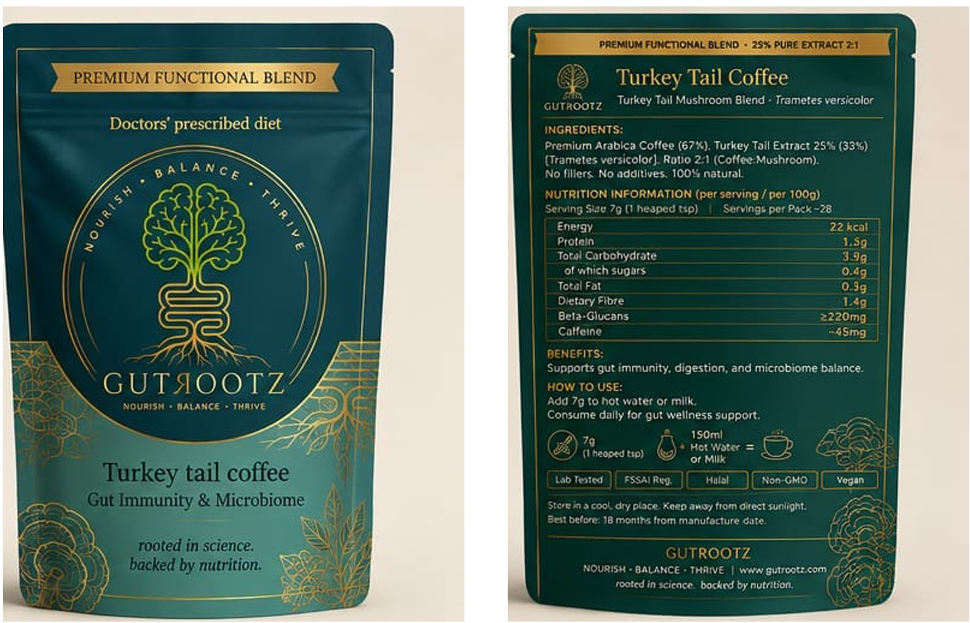 Turkey Tail Mushroom Coffee pack
